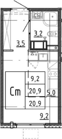 Купить Студию в ЖК Ручьи 2 в Санкт-Петербурге. Вариант № 7604504, 0, площадь -  квм, цена 4283873 рублей