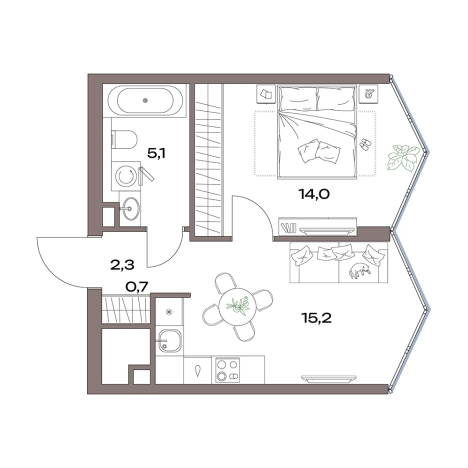 Купить двухкомнатную квартиру у метро Яхромская в Москве. Вариант № 3970722, 0, площадь -  квм, цена 20168278 рублей