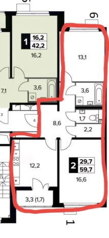 Купить квартиру в Москве. Вариант № 9646545, 9, площадь - квм, цена 16500000 рублей