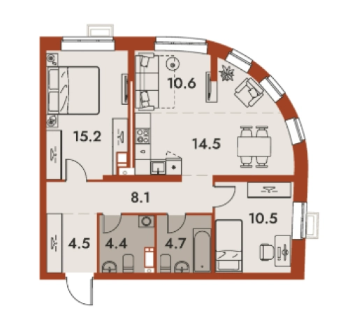 Купить квартиру в ЖК N1 Первый дом в Нижнем в Нижнем Новгороде. Вариант № 107121, 0, площадь -  квм, цена 13182027 рублей