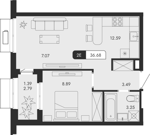 Купить квартиру в новостройках в Республике Крым. Вариант № 155538, 0, площадь -  квм, цена 17816904 рублей