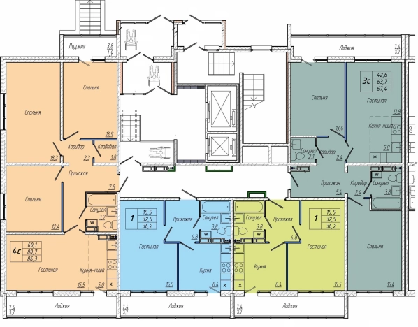 Купить квартиру в новостройках в ЖК Кемерово Сити (Кемерово) в Кемерове. Вариант № 109792, 1, площадь -  квм, цена 5895000 рублей