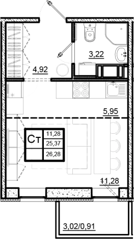 Купить Студию в новостройках на улице Гаражный проезд в Ленинградской области. Вариант № 7783573, 0, площадь -  квм, цена 5500000 рублей