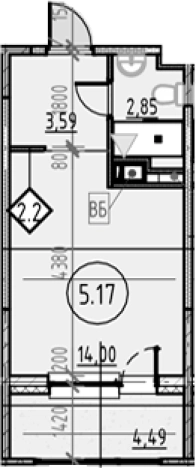 Купить квартиру в новостройках в районе Невский в Санкт-Петербурге. Вариант № 4162897, 0, площадь -  квм, цена 5840470 рублей