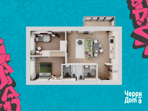 . Вариант № 110614, 0, площадь - 60.7 квм, цена 7517110 рублей