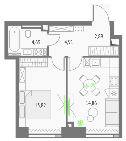 Купить однокомнатную квартиру у метро Бутырская  в Москве. Вариант № 152083, 0, площадь -  квм, цена 25013894 рублей