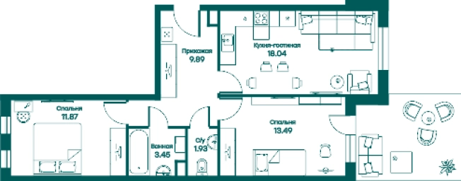 Купить трехкомнатную квартиру в Одинцове. Вариант № 75316, 0, площадь - квм, цена 10313600 рублей