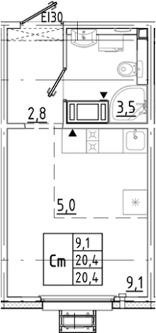 Купить Студию на вторичке в ЖК Цветной город в Санкт-Петербурге. Вариант № 8086169, 0, площадь -  квм, цена 3698112 рублей