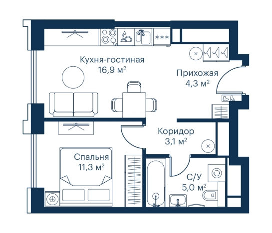 Купить однокомнатную квартиру в новостройках в СЗАО в Москве. Вариант № 79419, 0, площадь -  квм, цена 24284849 рублей