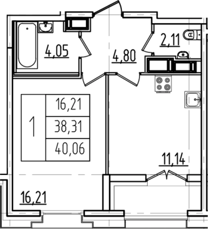 Купить однокомнатную квартиру в районе Московский в Санкт-Петербурге. Вариант № 1893252, 0, площадь -  квм, цена 13019500 рублей