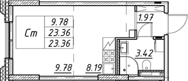 Купить Студию в ЖК Цивилизация на Неве в Санкт-Петербурге. Вариант № 7850864, 0, площадь -  квм, цена 8134956 рублей