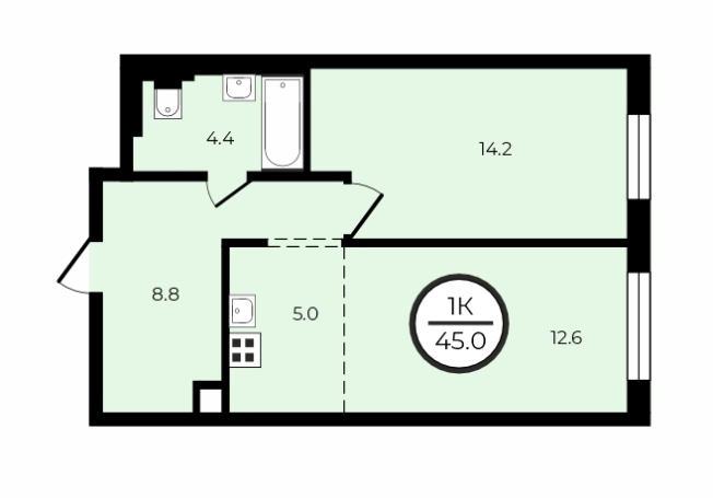 Купить однокомнатную квартиру на улице Планетная в Москве. Вариант № 10529166, 0, площадь -  квм, цена 15450000 рублей