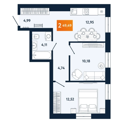 Купить двухкомнатную квартиру в Приморском крае. Вариант № 10269642, 0, площадь -  квм, цена 10050000 рублей
