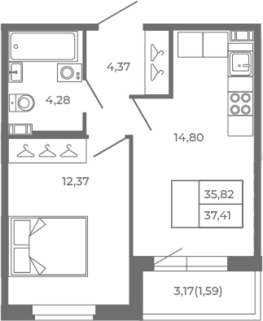 Купить однокомнатную квартиру на вторичке на улице Верная в Сертолове. Вариант № 6963155, 0, площадь -  квм, цена 8230200 рублей