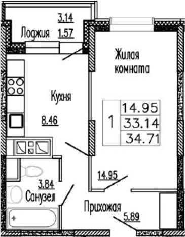 Купить квартиру в Сергиеве Посаде. Вариант № 139304, 0, площадь -  квм, цена 4165200 рублей