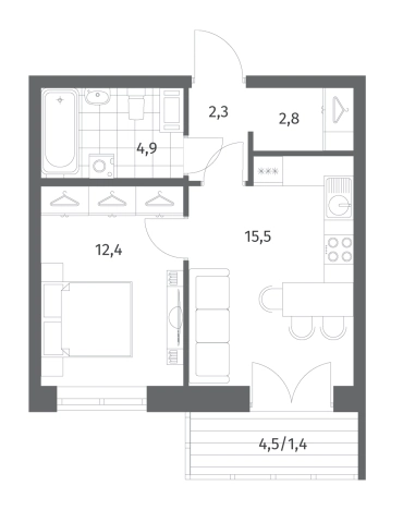 Купить двухкомнатную квартиру в ЖК NEWПИТЕР в Ленинградской области. Вариант № 6057640, 0, площадь - квм, цена 8774000 рублей