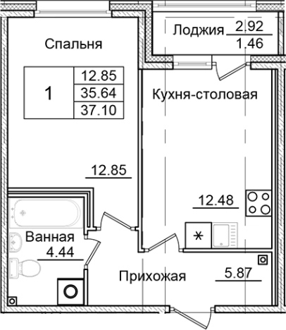 Купить однокомнатную квартиру в новостройках в ЖК Квартал Заречье в Санкт-Петербурге. Вариант № 6707528, 0, площадь -  квм, цена 6298713 рублей