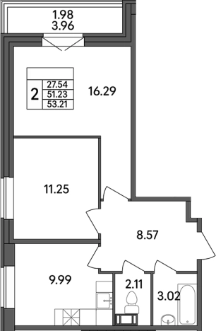 Купить квартиру на улице Рождественская в Ленинградской области. Вариант № 7601298, 0, площадь -  квм, цена 6810880 рублей