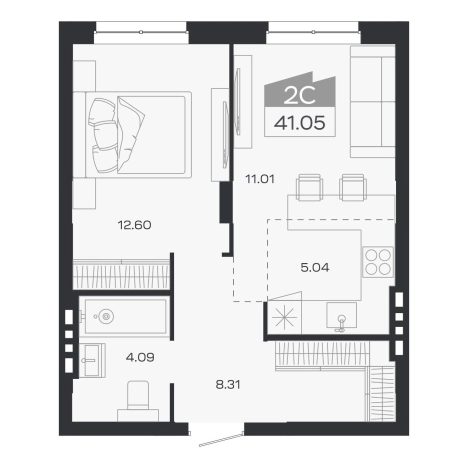 Купить двухкомнатную квартиру в ЖК Базилик (НОВОСИБИРСК) в Новосибирской области. Вариант № 9951840, 0, площадь -  квм, цена 5730000 рублей