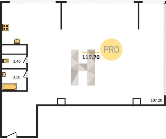 Купить трехкомнатную квартиру в Приморском крае. Вариант № 71861, 0, площадь -  квм, цена 13305500 рублей
