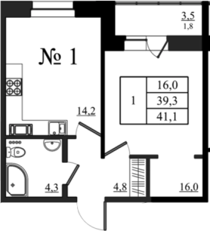 Купить однокомнатную квартиру в новостройках в ЖК Орловский бульвар в Гатчине. Вариант № 7259917, 0, площадь - квм, цена 6958148 рублей