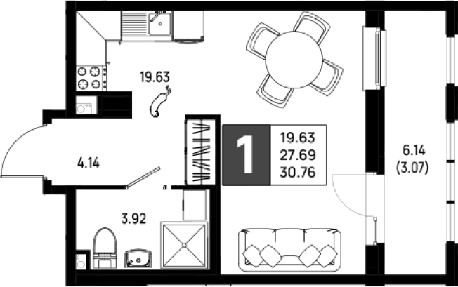Купить квартиру в ЖК Имена в Ленинградской области. Вариант № 6642450, 0, площадь -  квм, цена 4460200 рублей