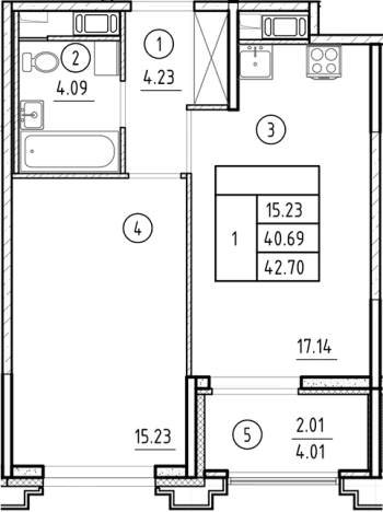 Купить двухкомнатную квартиру в новостройках в ЖК Ассамблея в Санкт-Петербурге. Вариант № 6231442, 0, площадь -  квм, цена 18382350 рублей