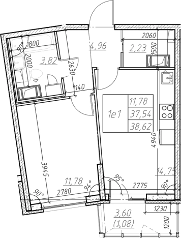 Купить двухкомнатную квартиру на улице Оборонная в Мурине. Вариант № 6853108, 0, площадь -  квм, цена 5912550 рублей
