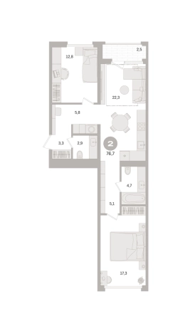 Купить двухкомнатную квартиру на улице Дубининская в Москве. Вариант № 117209, 0, площадь -  квм, цена 45670000 рублей