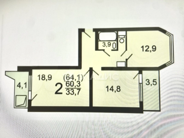 Купить двухкомнатную квартиру на улице Юбилейный проспект в Реутове. Вариант № 9823612, 28, площадь -  квм, цена 10600000 рублей