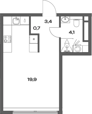 Купить квартиру в ЖК Акценты в Москве. Вариант № 136878, 0, площадь -  квм, цена 9132146 рублей