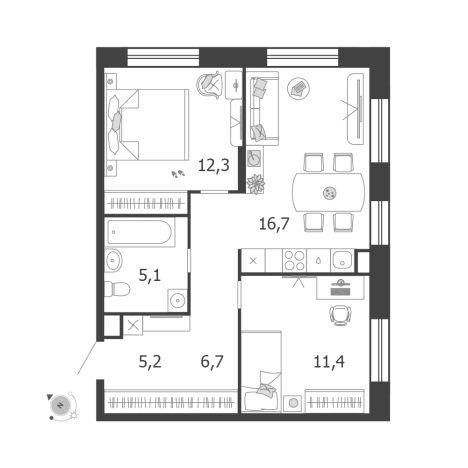 Купить квартиру в ЖК Shagal в Москве. Вариант № 7891054, 0, площадь -  квм, цена 31876925 рублей