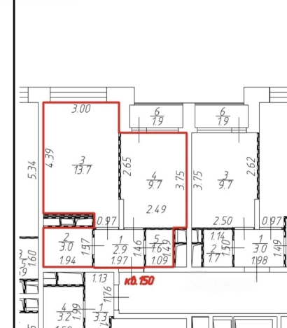 Купить квартиру в Москве. Вариант № 8937237, 37, площадь - квм, цена 10750000 рублей