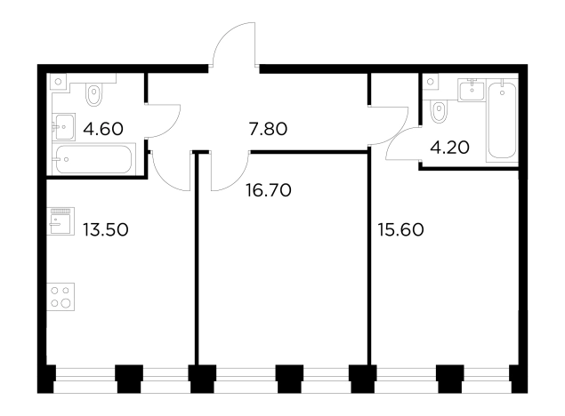 Купить квартиру в новостройках в ЖК INJOY в Москве. Вариант № 9103698, 1, площадь -  квм, цена 29324400 рублей