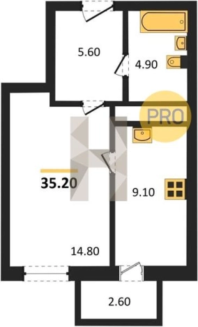 Купить однокомнатную квартиру в новостройках в ЖК Матросов в Ижевске. Вариант № 62175, 0, площадь -  квм, цена 3101700 рублей
