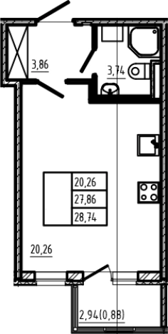 Купить Студию в новостройках у метро Парнас в Сертолове. Вариант № 6963382, 0, площадь -  квм, цена 6006660 рублей