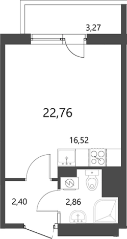 Купить Студию в новостройках у метро Девяткино в Ленинградской области. Вариант № 9142531, 0, площадь -  квм, цена 3641941 рублей
