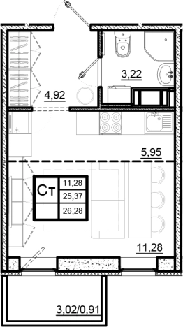 Купить Студию в новостройках на улице Гаражный проезд в Ленинградской области. Вариант № 7783730, 0, площадь -  квм, цена 5457400 рублей