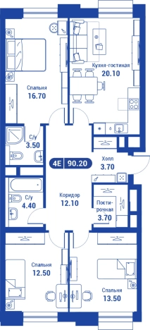 Купить многокомнатную квартиру в новостройках у метро Алексеевская в Москве. Вариант № 2523928, 0, площадь - квм, цена 45890152 рублей