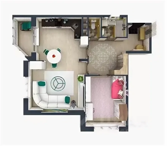 . Вариант № 9008130, 9, площадь - 61.02 квм, цена 5200000 рублей