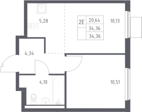 Купить однокомнатную квартиру на улице Набережная в Домодедово. Вариант № 3149491, 0, площадь -  квм, цена 8330719 рублей