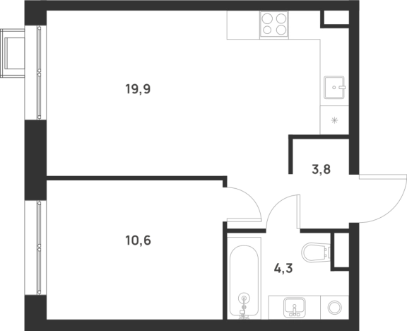 Купить однокомнатную квартиру на улице Разведчика Дейча в Москве. Вариант № 10013494, 0, площадь -  квм, цена 15882107 рублей