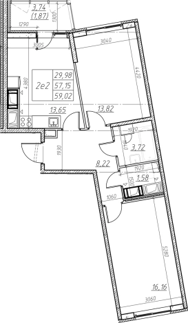 Купить трехкомнатную квартиру в ЖК Левитан в Мурине. Вариант № 6853049, 0, площадь - квм, цена 8521065 рублей