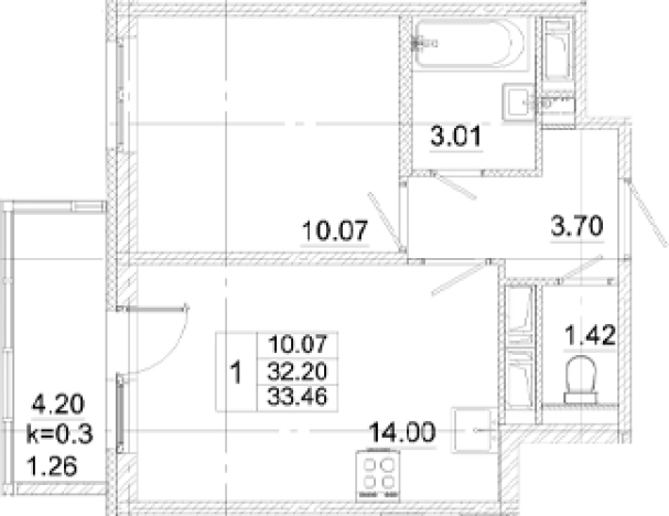 Купить однокомнатную квартиру в ЖК Аэросити в Санкт-Петербурге. Вариант № 8999321, 0, площадь -  квм, цена 6474510 рублей