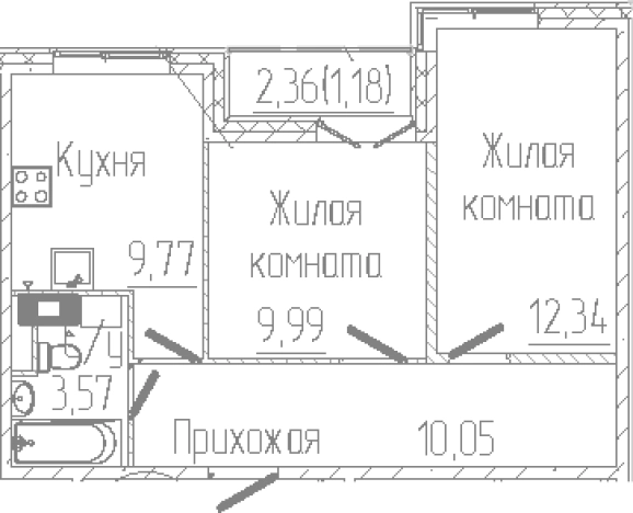 Купить двухкомнатную квартиру на улице Заречная в Сертолове. Вариант № 6058935, 0, площадь -  квм, цена 8859410 рублей