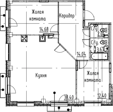 Купить трехкомнатную квартиру в ЖК Кронфорт в Санкт-Петербурге. Вариант № 6830648, 0, площадь -  квм, цена 22861680 рублей