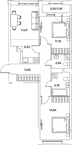 Купить трехкомнатную квартиру у метро Нижегородская в Москве. Вариант № 3572511, 0, площадь -  квм, цена 18962531 рублей