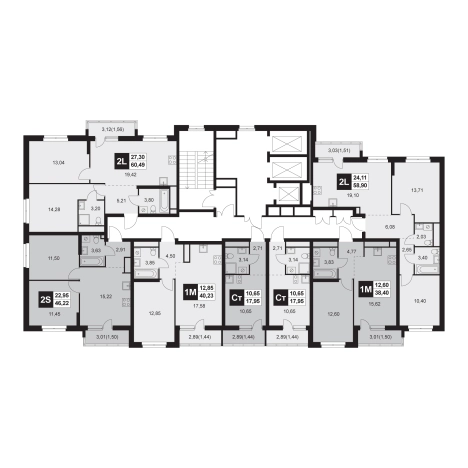 Купить двухкомнатную квартиру на улице Заводская в Пензенской области. Вариант № 8041322, 1, площадь -  квм, цена 4968960 рублей