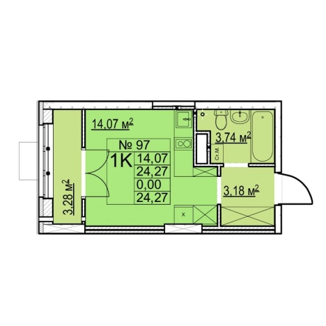 Купить Студию у метро Ленинская в Нижнем Новгороде. Вариант № 139192, 0, площадь -  квм, цена 4710000 рублей