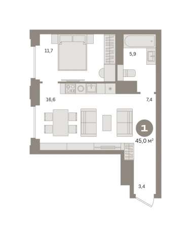 Купить однокомнатную квартиру у метро Фонвизинская в Москве. Вариант № 8625467, 0, площадь -  квм, цена 27040000 рублей